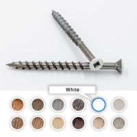 White Deck Screws Azek Color Match