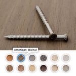 Azek Color Match Painted Decking Screws American Walnut Color