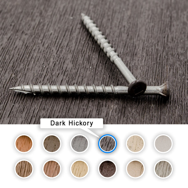 Dark Hickory Azek Color Match Painted Decking Screws