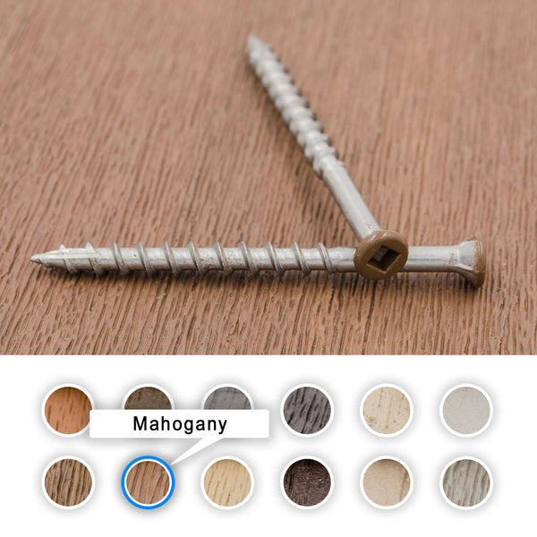 Beautiful Mahogany Azek Color Match Painted Deck Screws 