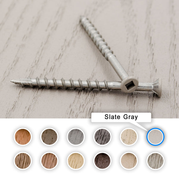 Azek Color Match Decking Screws Painted In A Cool Slate Grey Paint